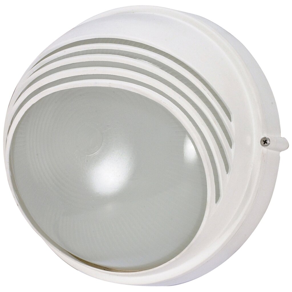 Satco 60-520 Bulk Head Fixture 1 Light; 10 in.; Round Hood Die Cast