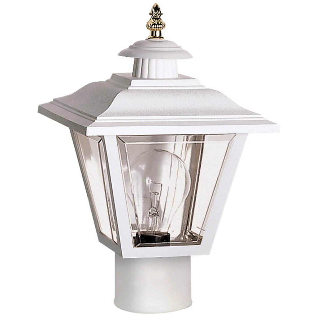Satco 77/899 Fixture 1 Light - 13 Post Lantern Coach w/Brass Trimmed