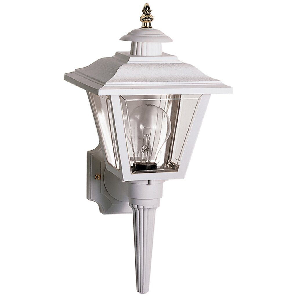 Satco 77/897 Fixture 1 Light - 17 Wall Lantern Coach w/Brass Trimmed