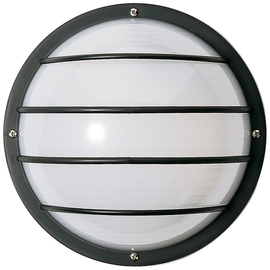 Satco 77/893 Fixture 2 Light Cfl - 10 Round Cage Wall (2) 9W Twin Tube