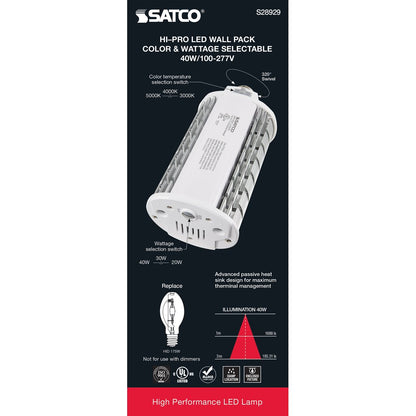 6 pack - Satco S28929 20W/30W/40W LED Light Bulb