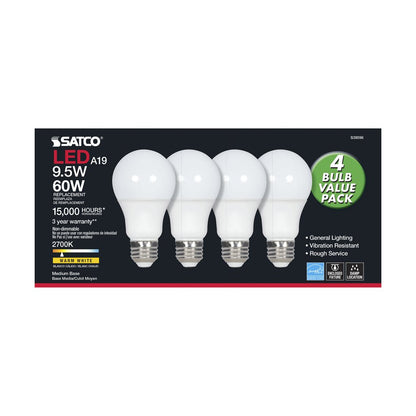 Satco S39596 9.5W A19 LED Light Bulb