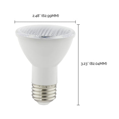 6 pack - Satco S39188 6.5W PAR20 Amber LED Light Bulb