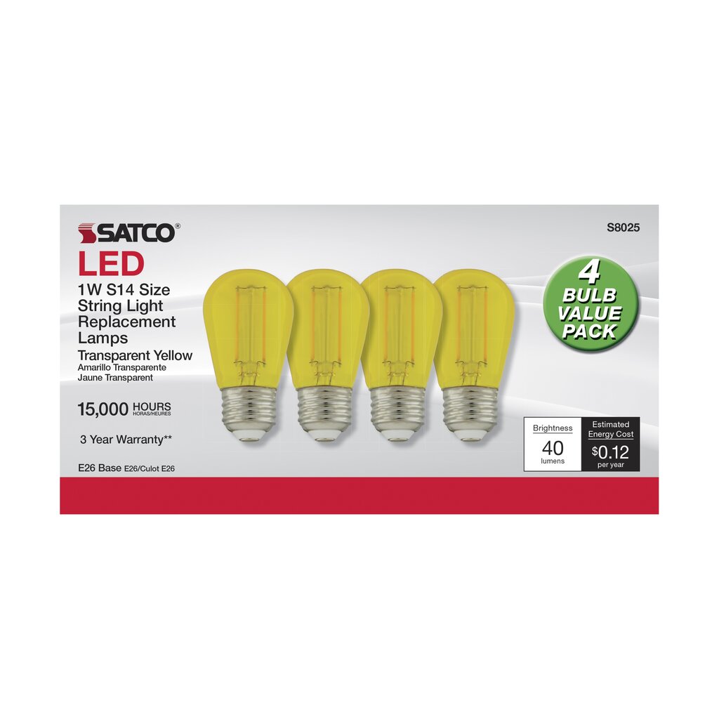 Satco S8025 1W S14 LED Light Bulb