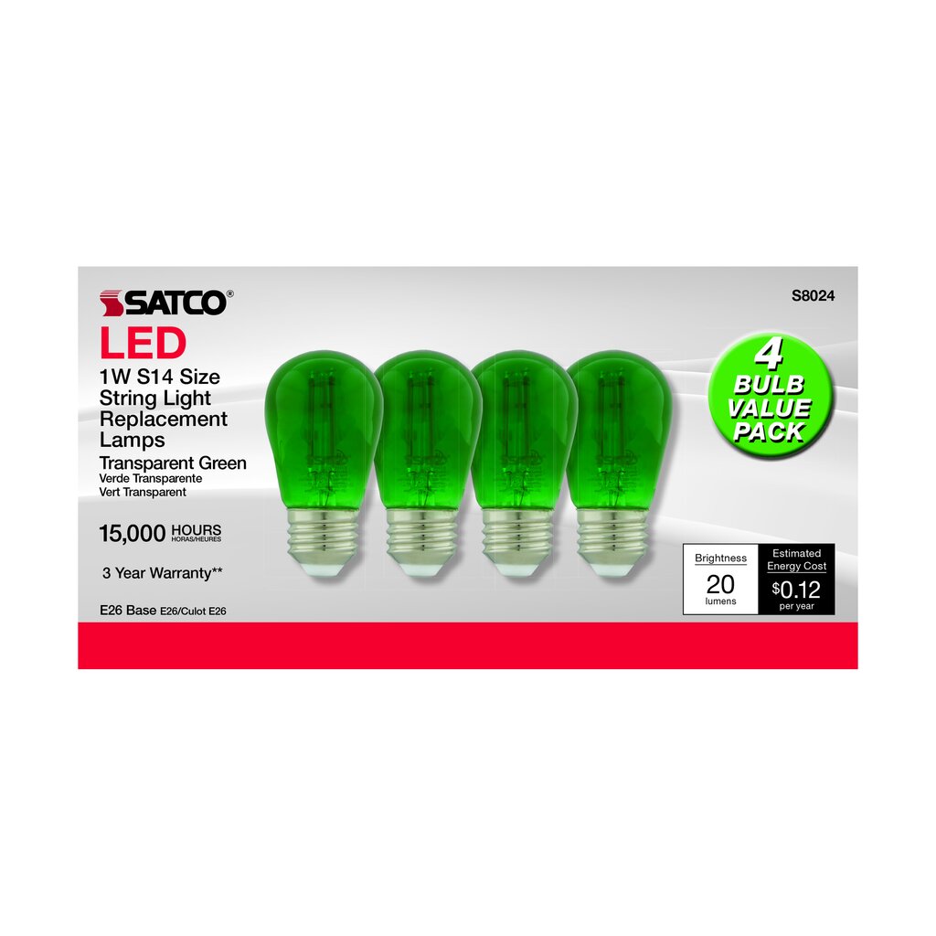 Satco S8024 1W S14 LED Light Bulb