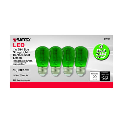 Satco S8024 1W S14 LED Light Bulb