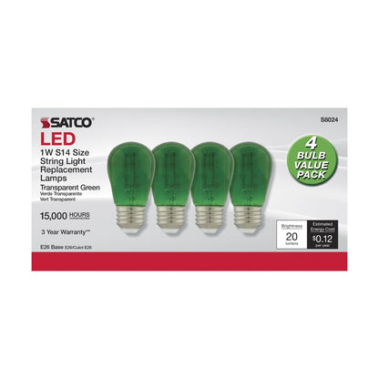 Satco S8024 1W S14 LED Light Bulb