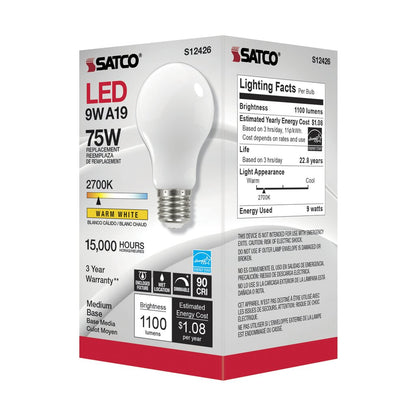 6 pack - Satco S12426 11W A19 LED Light Bulb