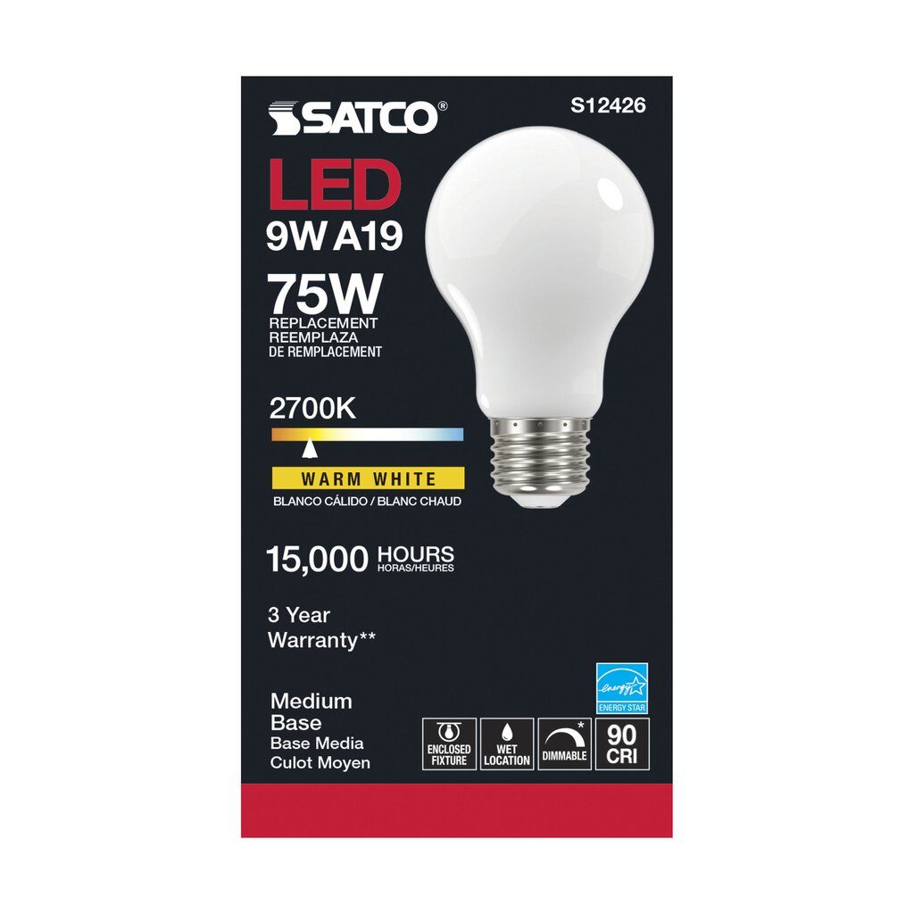 6 pack - Satco S12426 11W A19 LED Light Bulb