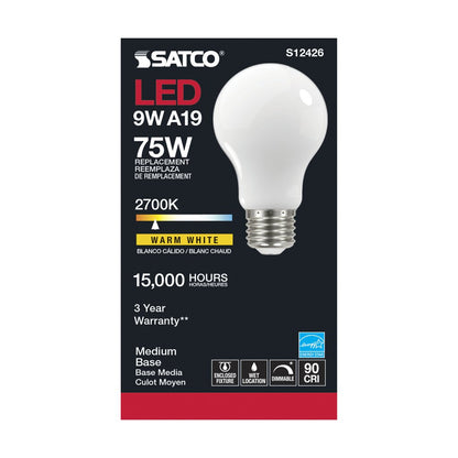 6 pack - Satco S12426 11W A19 LED Light Bulb