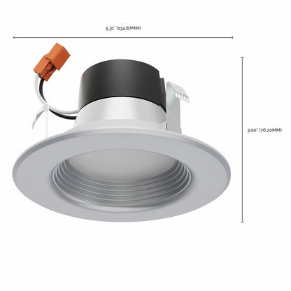 Satco S11833 7W LED Downlight Retrofit Fixture 4 Inch; CCT Selectable;