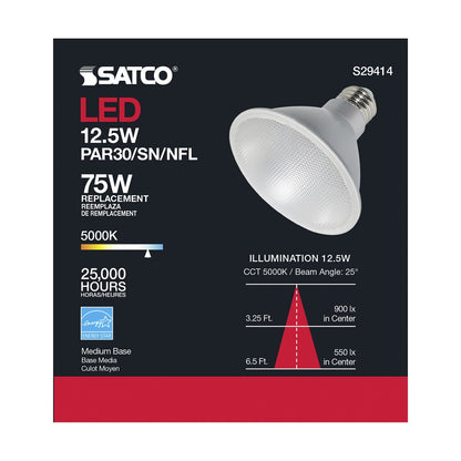 6 pack - Satco S29414 12.5W PAR30 Short LED Light Bulb
