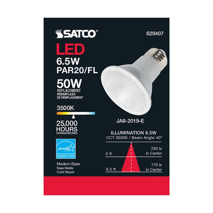6 pack - Satco S29407 6.5W PAR20 LED Light Bulb