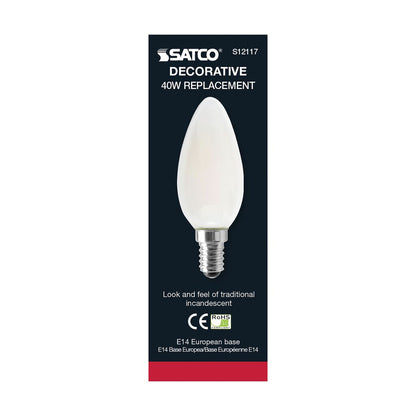 6 pack - Satco S12117 4.5W B11 LED Light Bulb