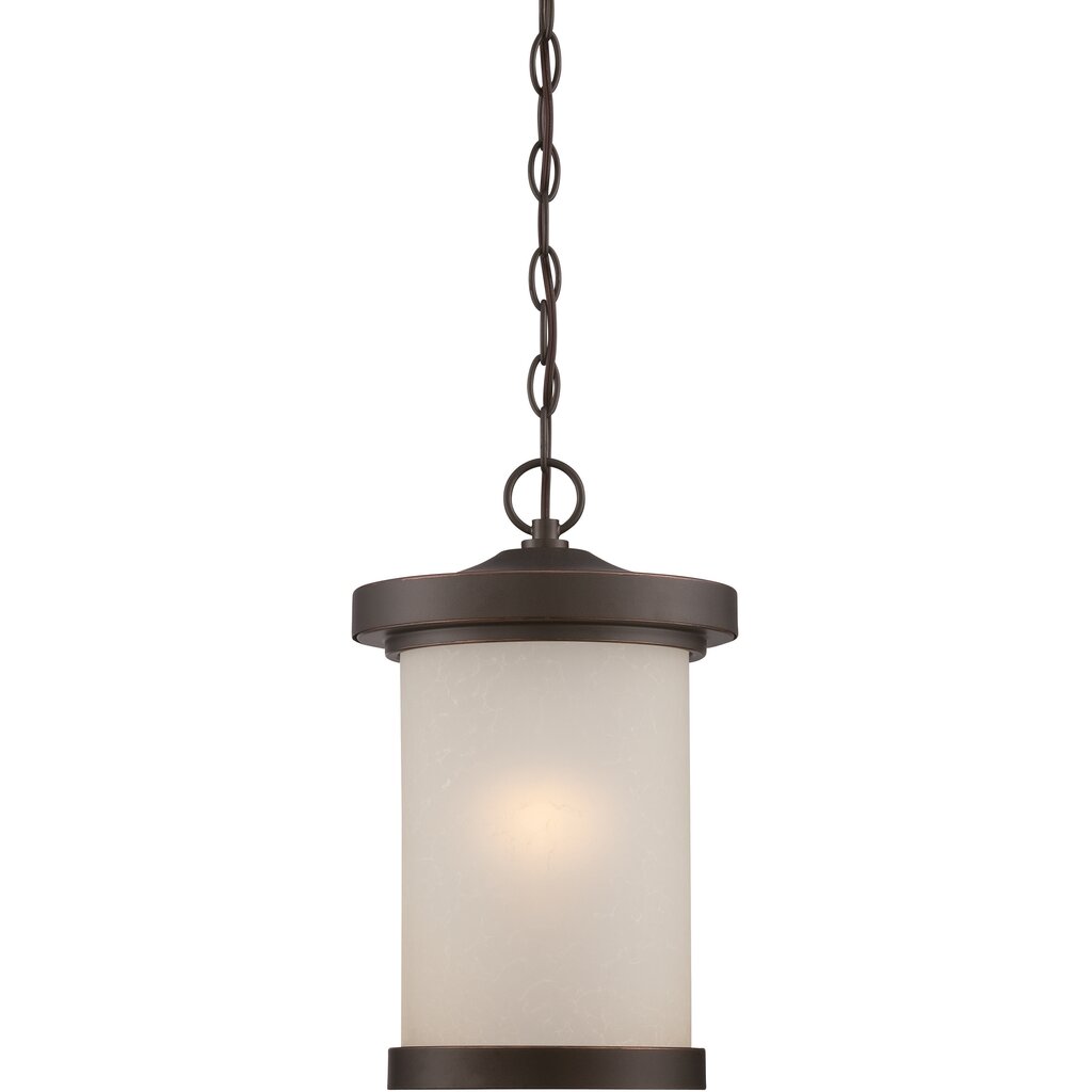 Satco 62-645 60W LED Hanging Lantern Fixture Diego; Outdoor Hanging