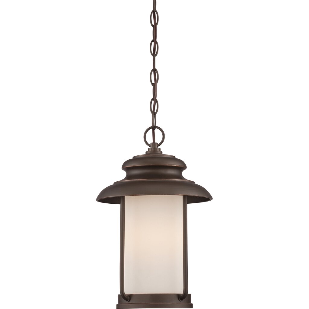 Satco 62-635 60W LED Hanging Lantern Fixture Bethany; Outdoor Hanging