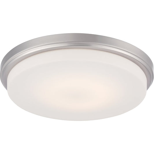 Satco 62-609 18W LED Flush Mount Fixture Dale; Flush with Opal Frosted