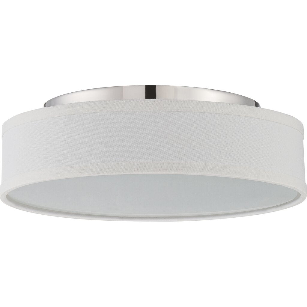 Satco 62-526 18W LED Flush Mount Fixture Heather; Flush with White