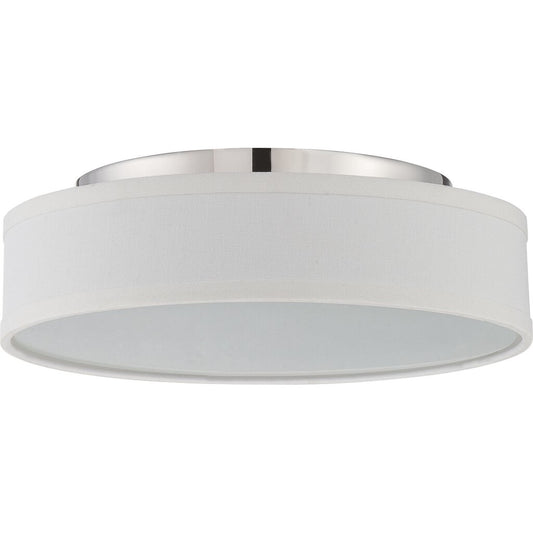 Satco 62-526 18W LED Flush Mount Fixture Heather; Flush with White