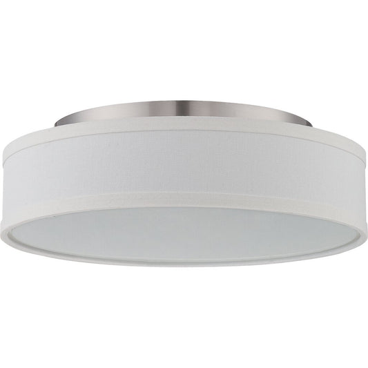 Satco 62-524 18W LED Flush Mount Fixture Heather; Flush with White