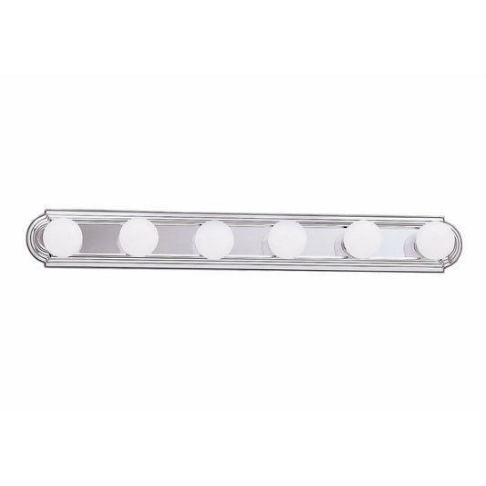 Kichler 5018CH Fixture The sleek design of this 6 light bath bar means