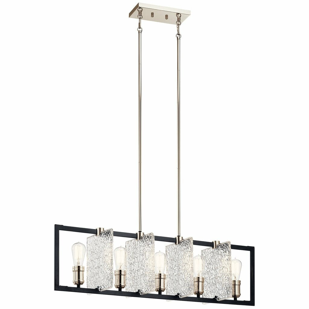 Kichler 43977BK Fixture With a nod towards industrial design The Forge