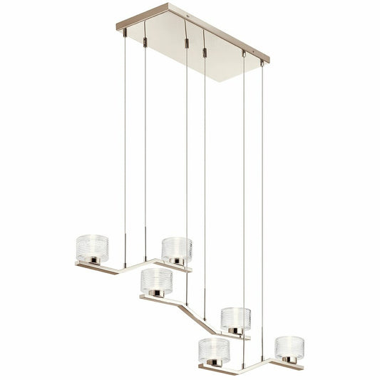 Kichler 44346PNLED Fixture Offset Polished Nickel asymmetrical arms