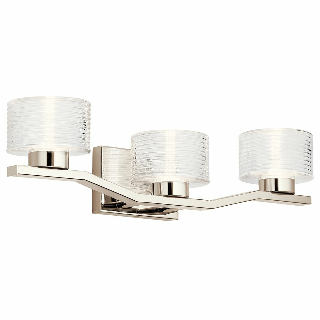 Kichler 45723PNLED Fixture Offset Polished Nickel asymmetrical arms