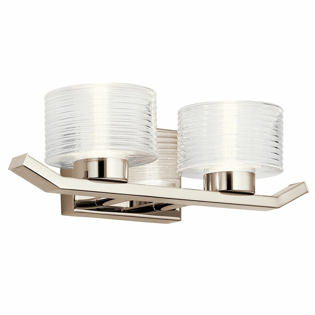 Kichler 45722PNLED Fixture Offset Polished Nickel asymmetrical arms