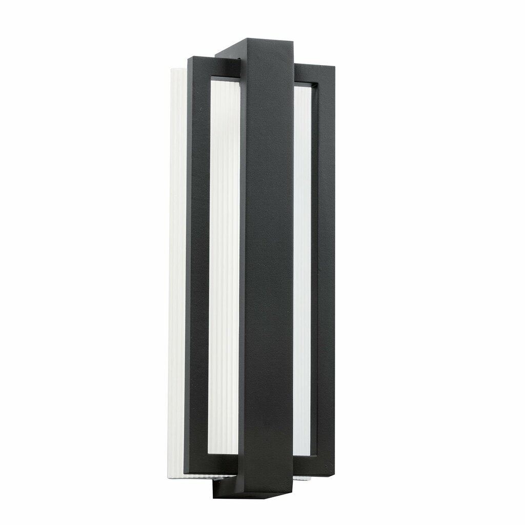 Kichler 49434SBK Fixture This vertical 1 light outdoor LED wall sconce