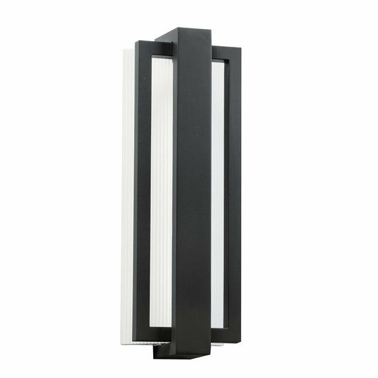 Kichler 49434SBK Fixture This vertical 1 light outdoor LED wall sconce