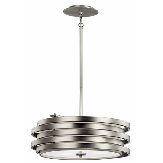 Kichler 43301NI Fixture This 3 light pendant from the Roswell(TM)