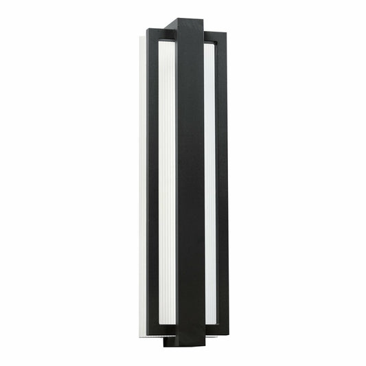 Kichler 49435SBK Fixture This vertical 1 light outdoor LED wall sconce