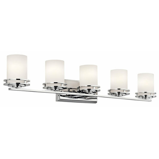 Kichler 5085CH Fixture The Hendrik(TM) 43in. 5 light vanity features a