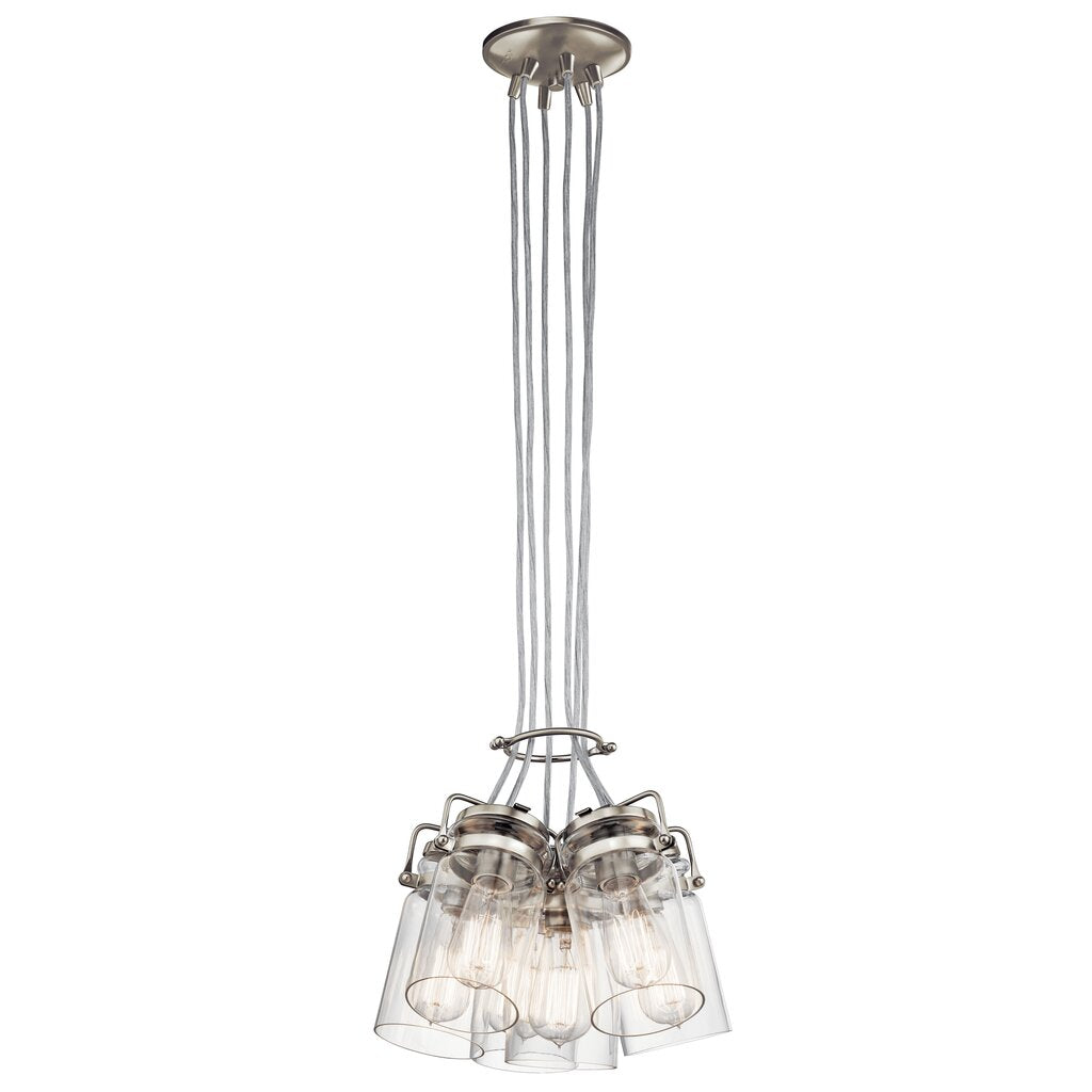 Kichler 42877NI Fixture Brinley(TM) 7.75in. 6 light pendant features a