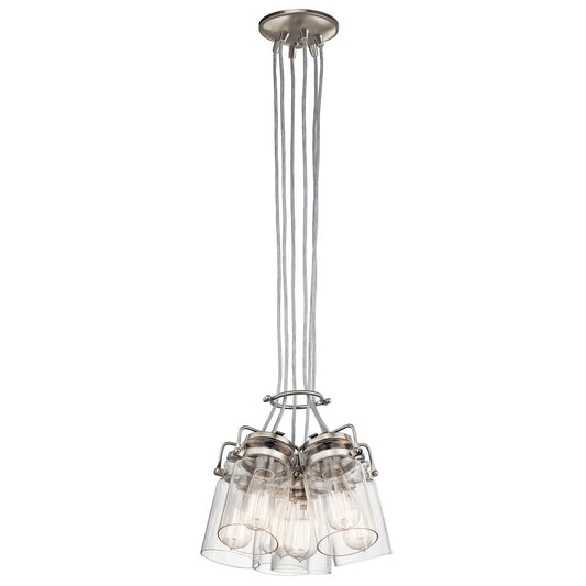 Kichler 42877NI Fixture Brinley(TM) 7.75in. 6 light pendant features a