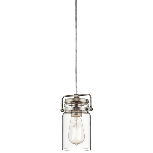 Kichler 42878NI Fixture Brinley(TM) 7.75in. 1 light mini pendant