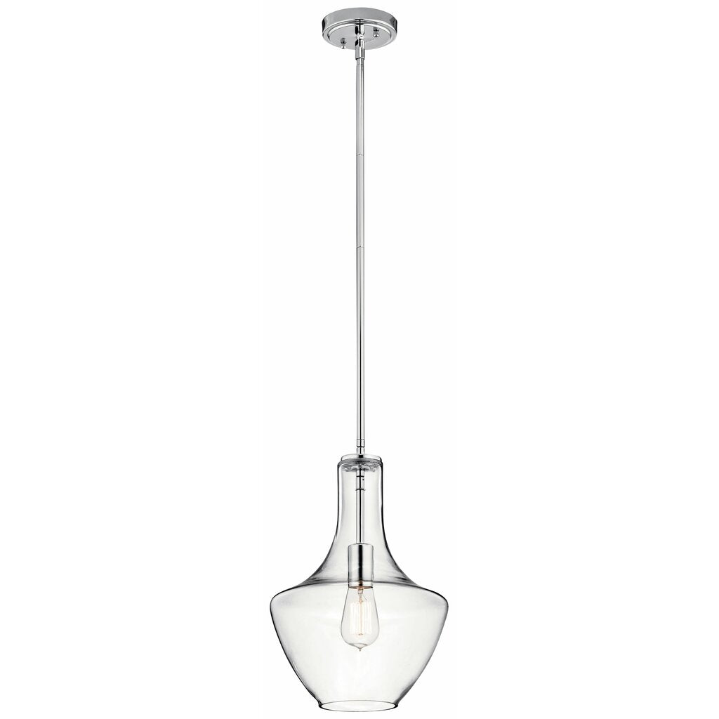 Kichler 42141CHCLR Fixture The design of this 1 light pendant from