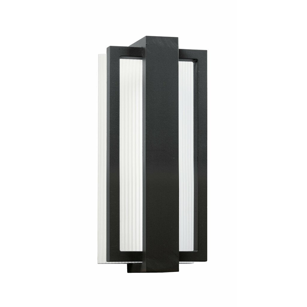 Kichler 49492SBK Fixture This vertical 1 light outdoor LED wall sconce