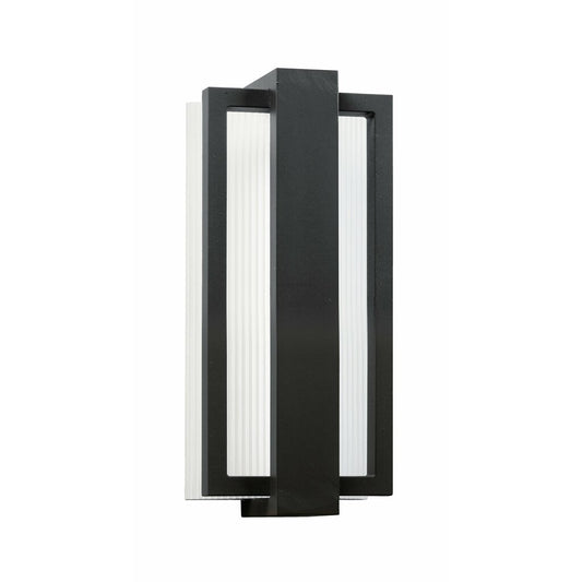 Kichler 49492SBK Fixture This vertical 1 light outdoor LED wall sconce