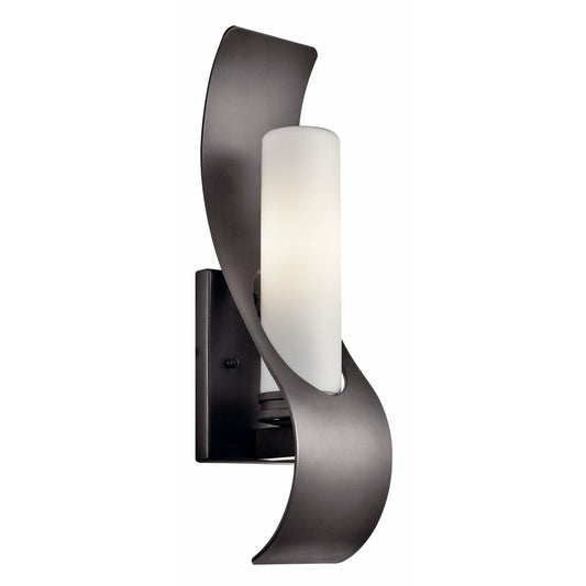 Kichler 49149AZ Fixture This 1 light halogen outdoor wall fixture from