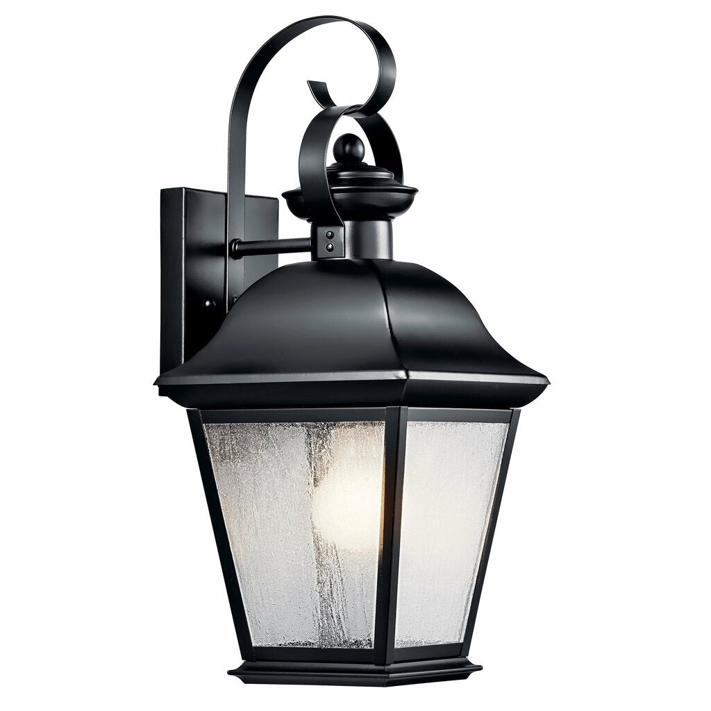 Kichler 9708BK Fixture This classic 1 light outdoor wall fixture from