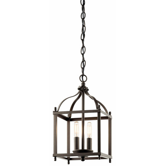 Kichler 42565OZ Fixture This 2 light foyer pendant cage from the