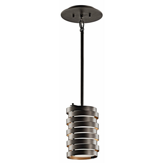 Kichler 43304OZ Fixture This 1 light halogen mini pendant from the