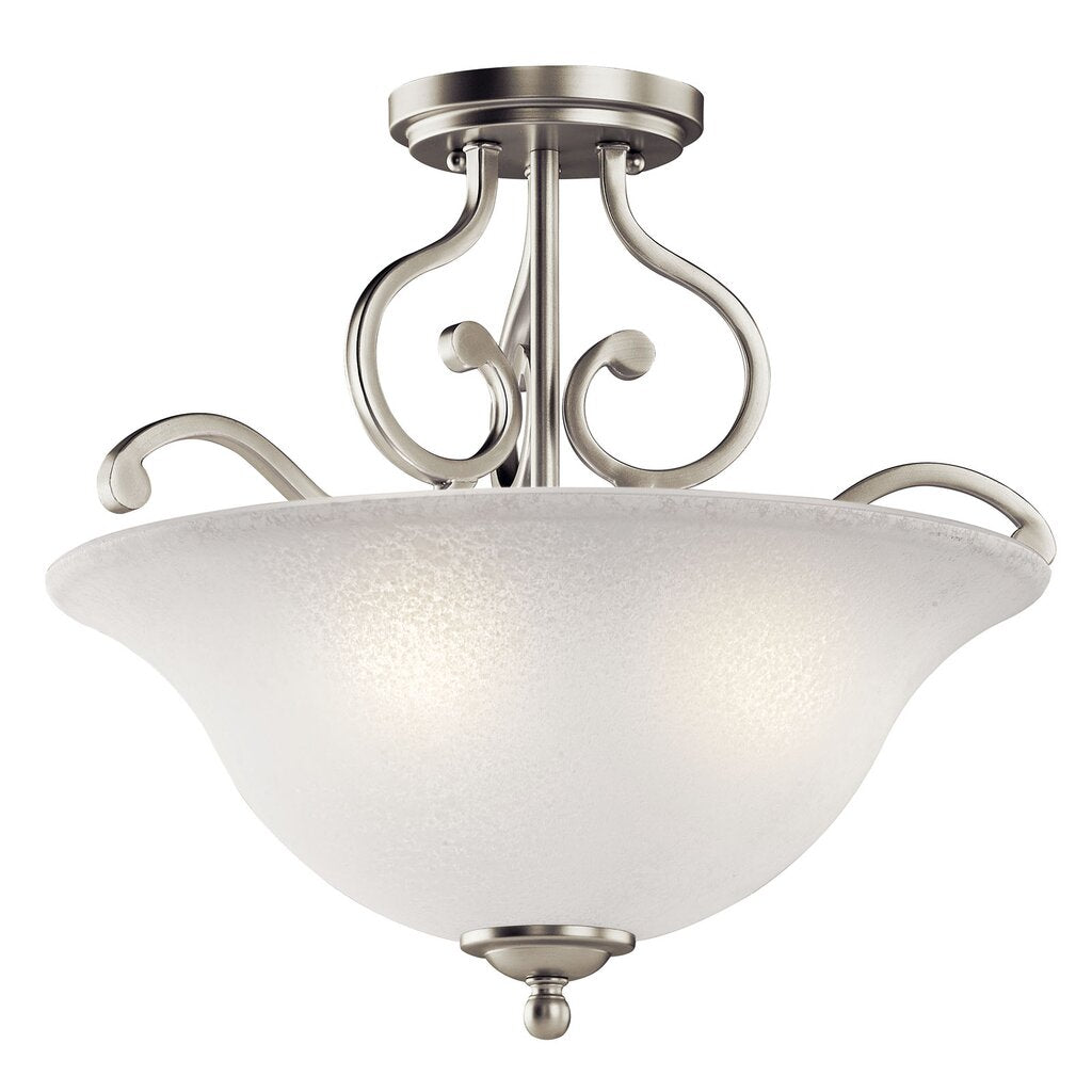 Kichler 43232NI Fixture The Camerena(TM) 18in. 3 light semi flush