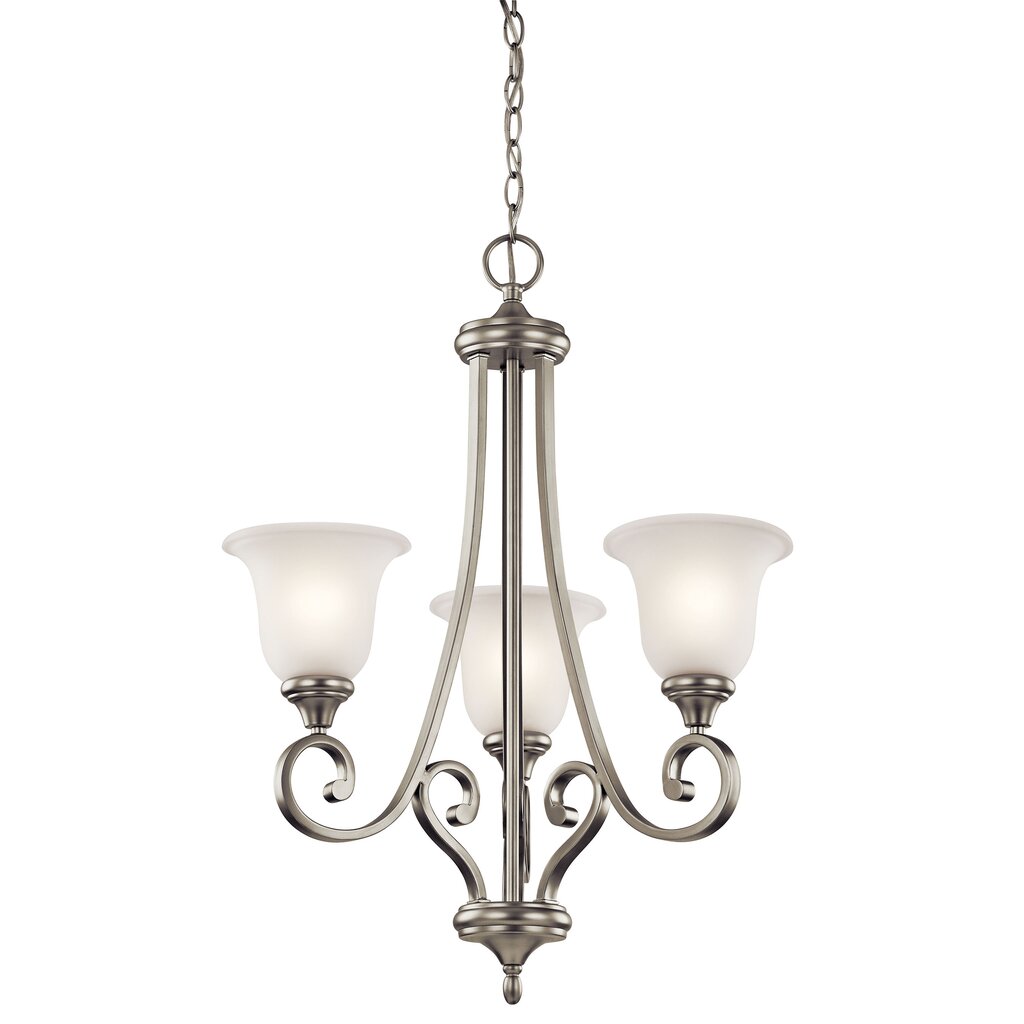 Kichler 43155NI Fixture This 3 light chandelier from the Monroe(TM)