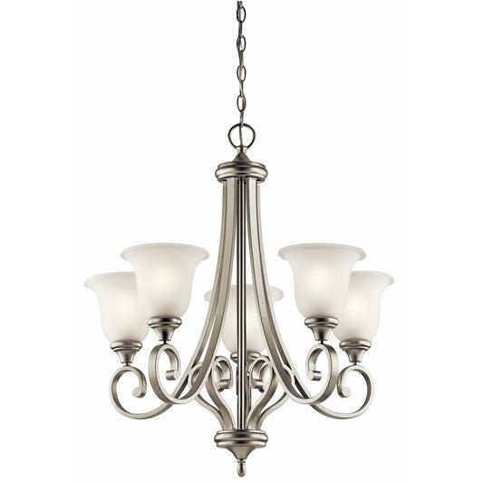 Kichler 43156NI Fixture This 5 light chandelier from the Monroe(TM)