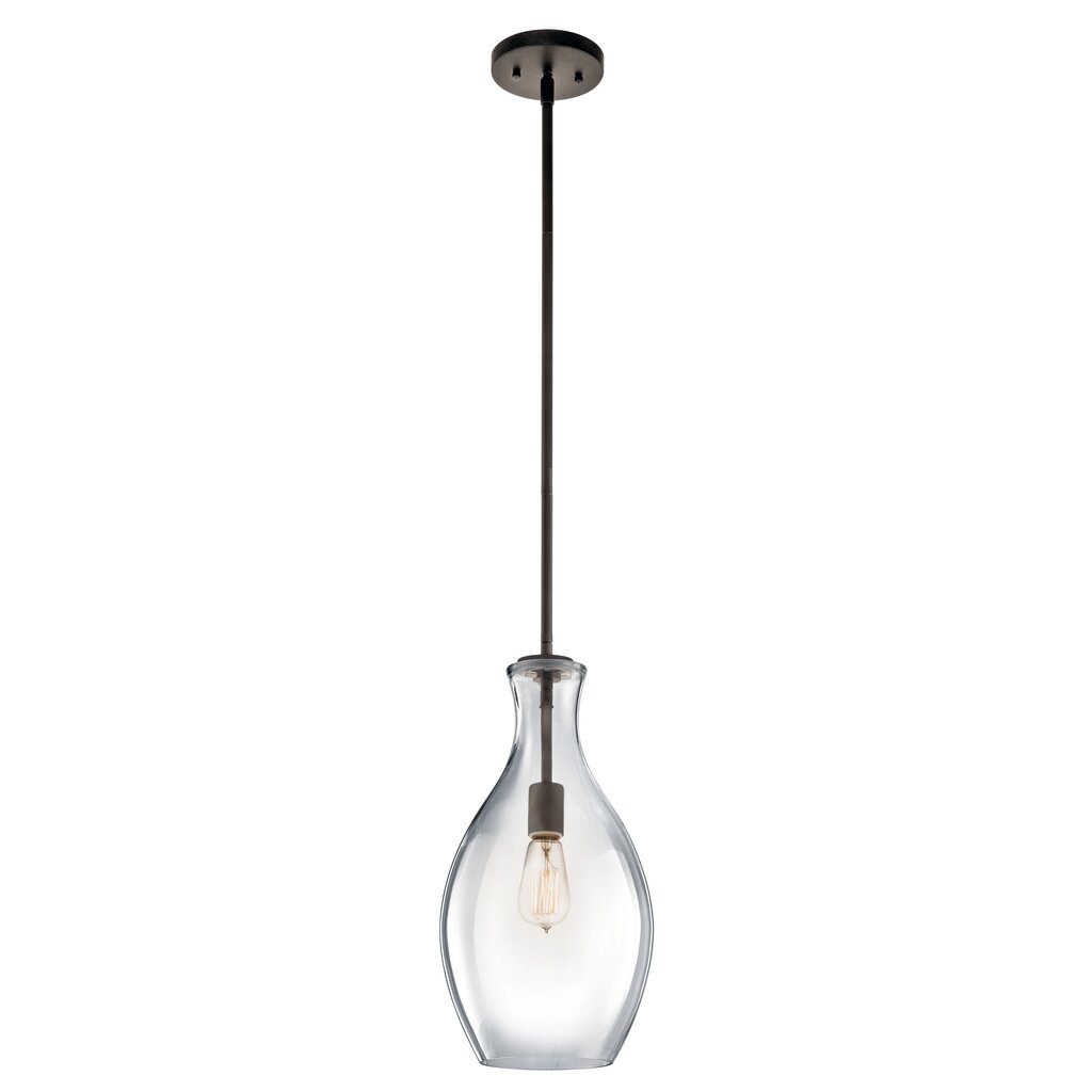 Kichler 42047OZ Fixture The design of this 1 light mini pendant from