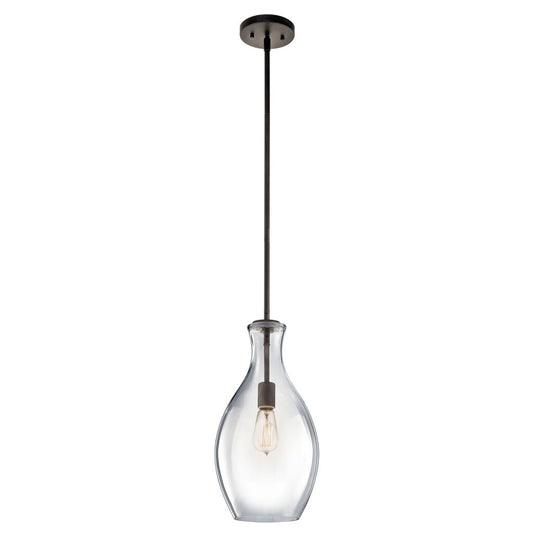 Kichler 42047OZ Fixture The design of this 1 light mini pendant from