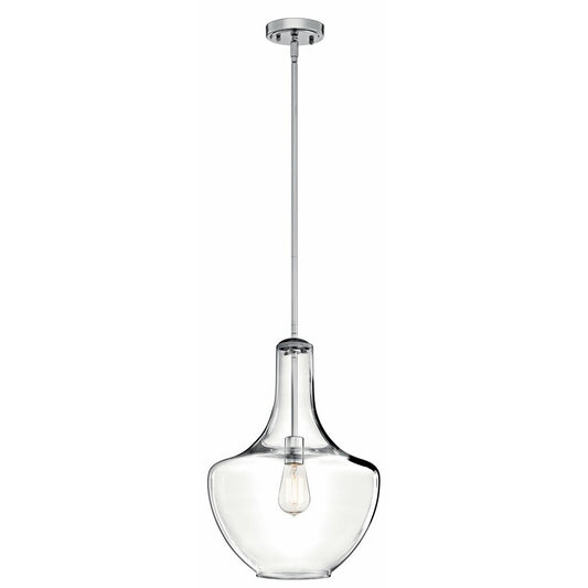 Kichler 42046CH Fixture The design of this 1 light pendant from the